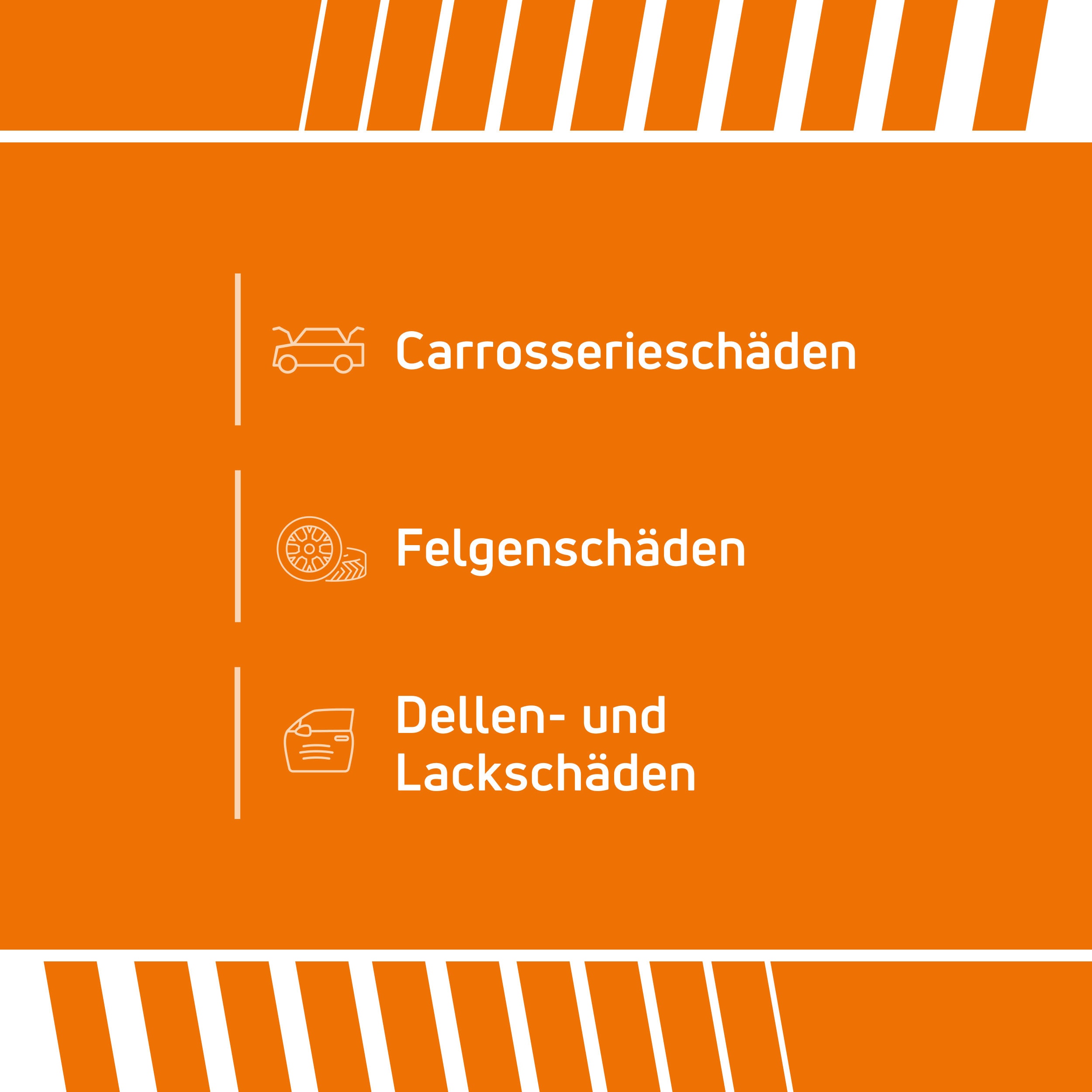 grafik mit carrosserie-, felgen- sowie dellen- und lackschäden