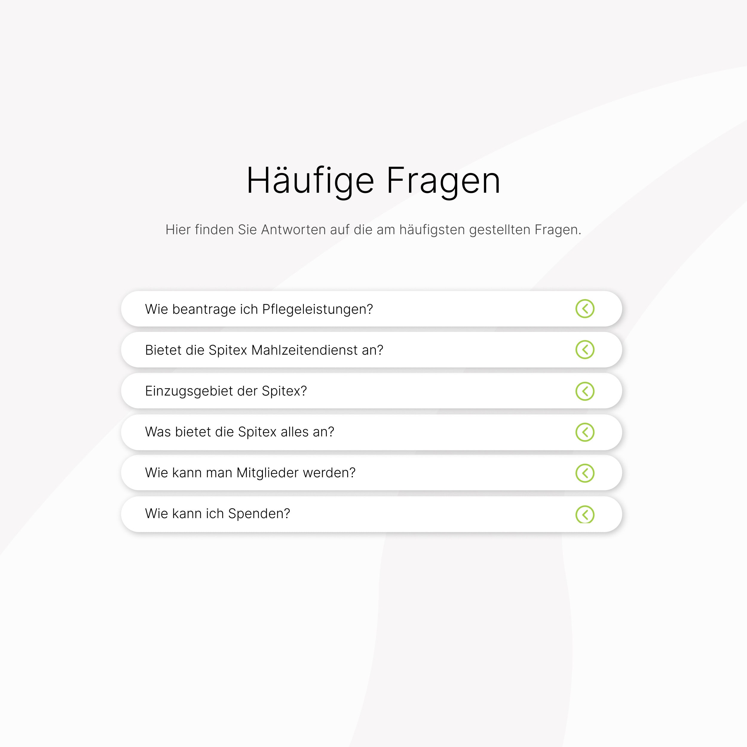 bereich «häufige fragen» der spitex-seetal-website